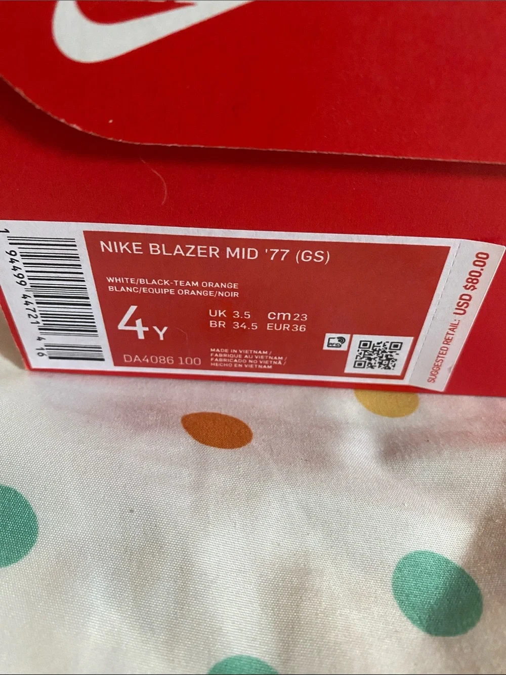Nike Kids Black/White Marble Print Slide Sandals